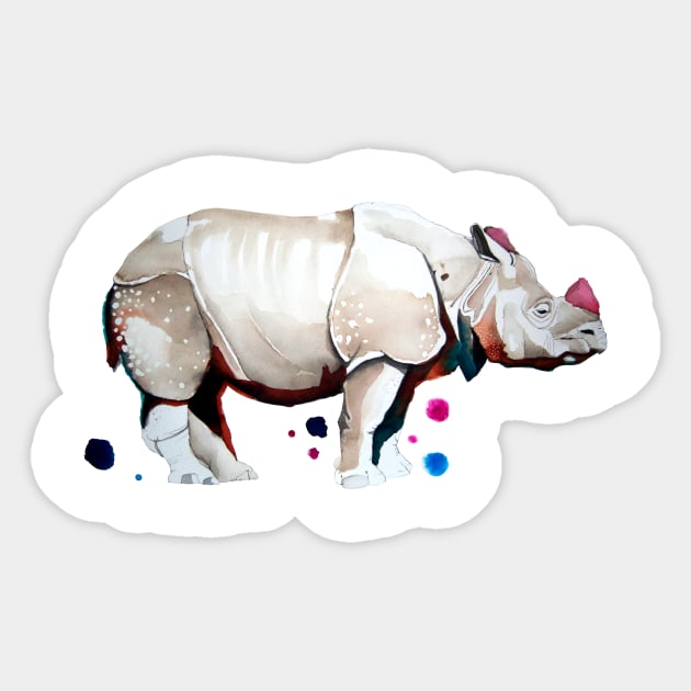 Java Rhino Sticker by Rociogomez